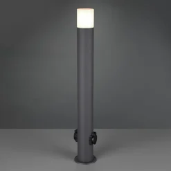 Hoosic stibelysning med stikkontakter, antracit^Trio Lighting