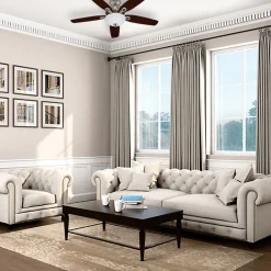 Hunter Builder Deluxe loftventilator, krom