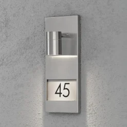 Konstsmide Husnummerlampe Modena 7655, stål
