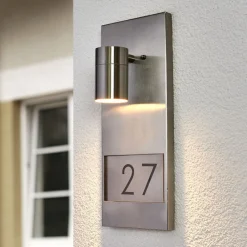 Konstsmide Husnummerlampe Modena 7655, stål