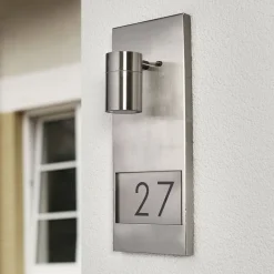Konstsmide Husnummerlampe Modena 7655, stål