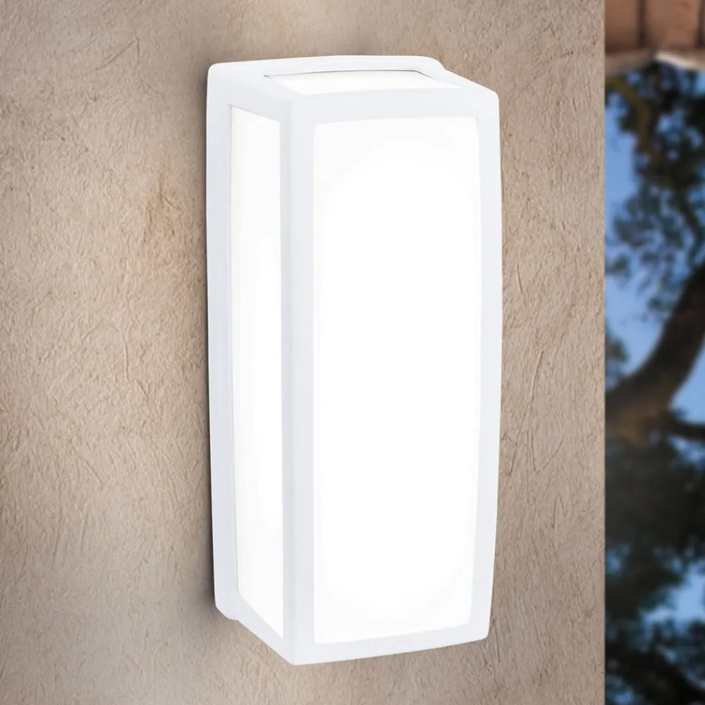 ORION Hvid LED udendørs væglampe Bob i aluminium, IP54