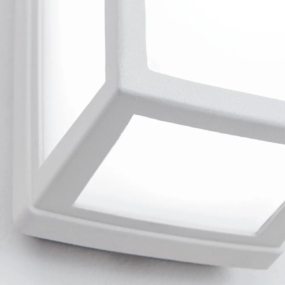 ORION Hvid LED udendørs væglampe Bob i aluminium, IP54