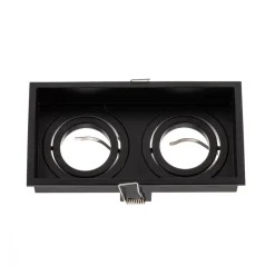 FARO BARCELONA Hyde indbygningslampe, 2 lyskilder, svingbar sort