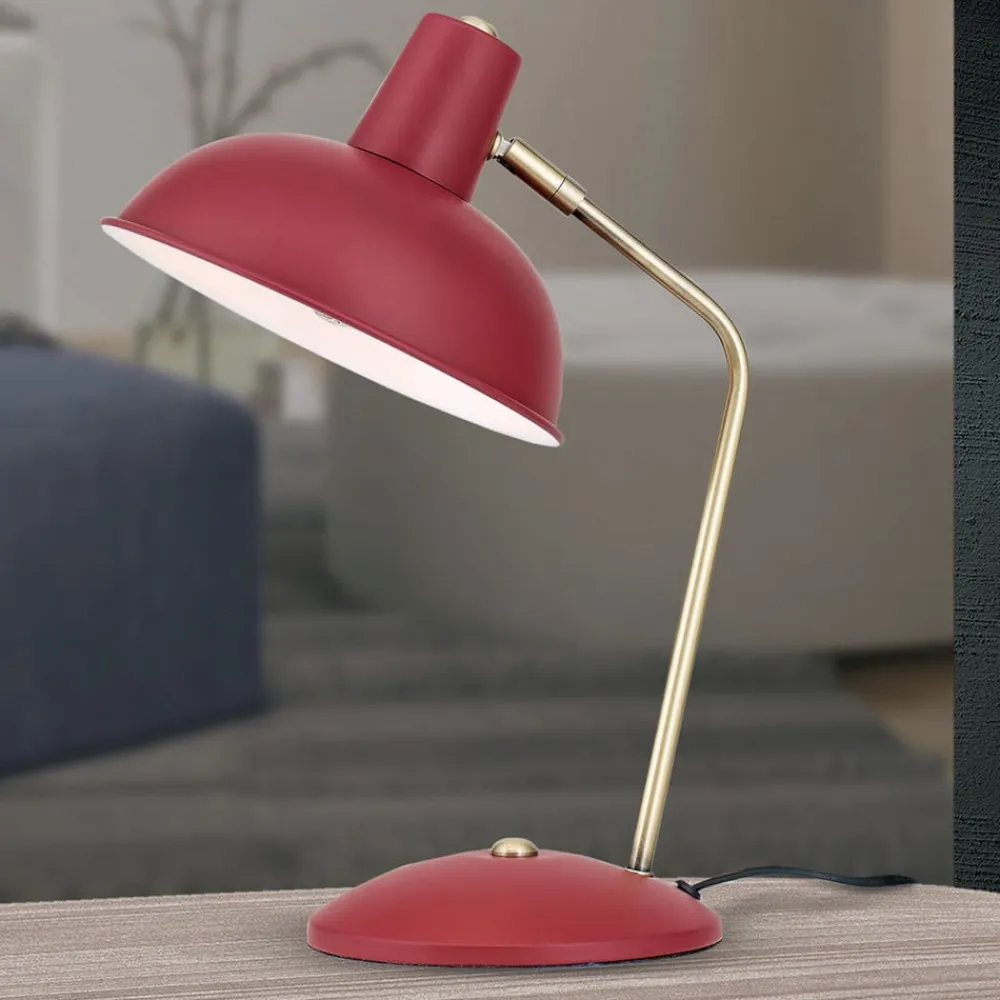 ORION Arbejdsrum/Kontor|Bordlamper>I vintagelook - Fedra bordlampe, rød