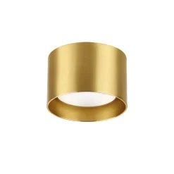 Ideal Lux downlight Spike Round, messingfarvet, aluminium, Ø 10 cm^Ideallux