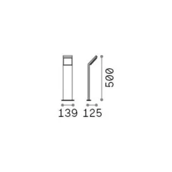 Ideallux Gadebelysning>Ideal Lux LED-gadelampe Style sort, højde 50 cm, 3.000 K