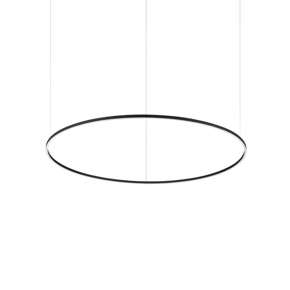 Ideallux Ideal Lux LED-hængelampe Oracle Slim sort 3.000K Ø 150 cm