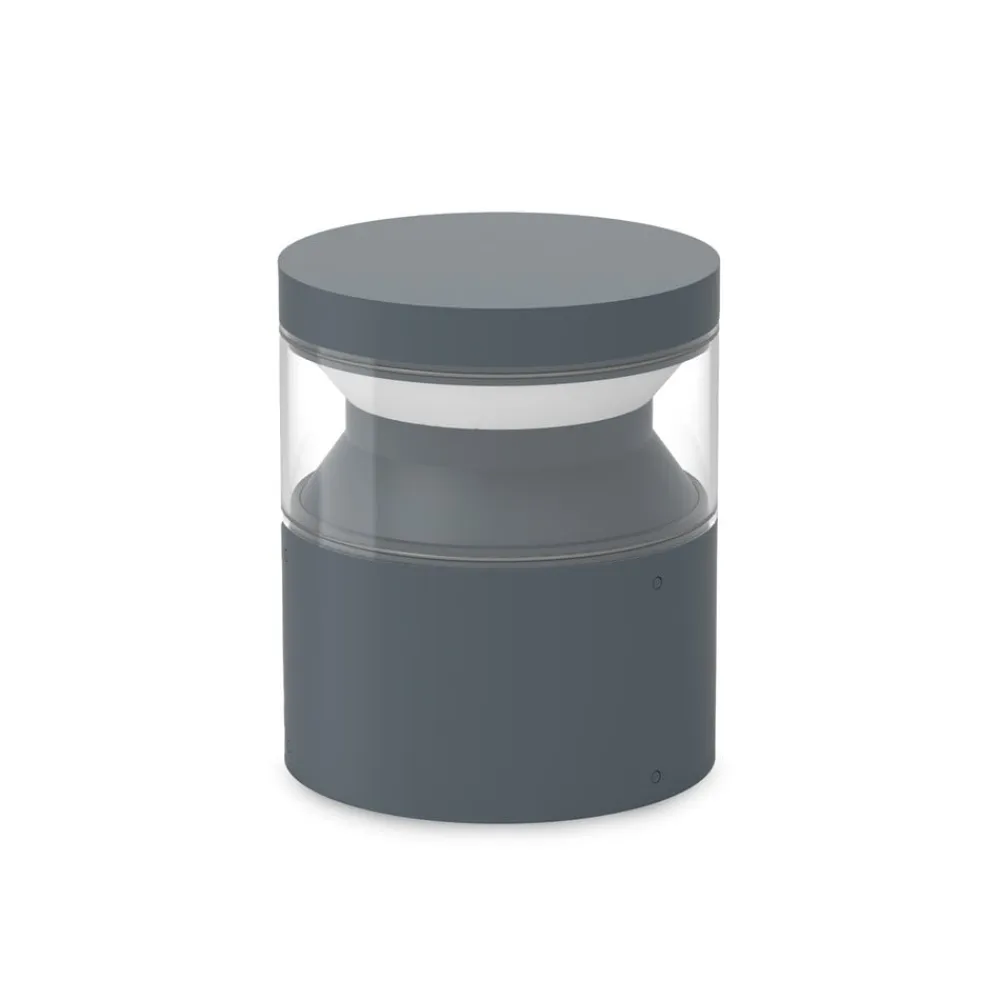 Ideallux Ideal Lux LED-sokkellampe Boeing, antracit, højde 15 cm