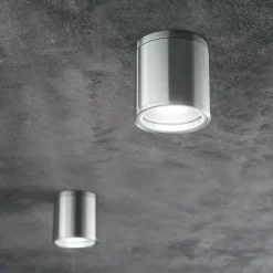 Ideal Lux loftlampe Gun, aluminiumgrå, IP44, GU10^Ideallux Online