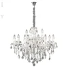 Ideal Lux lysekrone Florian kromfarvet, krystal, 12flg.^Ideallux New