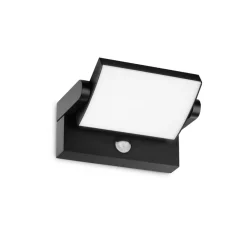 Ideallux Væglampe Med Sensor>Ideal Lux udendørs LED-væglampe Swipe Sensor, sort, IP54