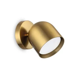 Ideal Lux væglampe Dodo messingfarvet 1 lyskilde metal Ø 8,5 cm^Ideallux