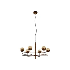 Iglù Rund LED-lysekrone, syv lys^Masiero New