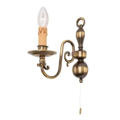 ORION Imke væglampe, 1 lyskilde, mørkpatineret messing