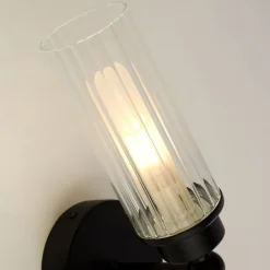 Imperial væglampe, sort, 2 lyskilder, stål, glas, IP44^Searchlight