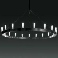 Fontana Arte Imponerende Chandelier lysekrone, sort