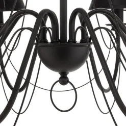 Imponerende lysekrone Bona med tekstilskærm^Euluna Outlet