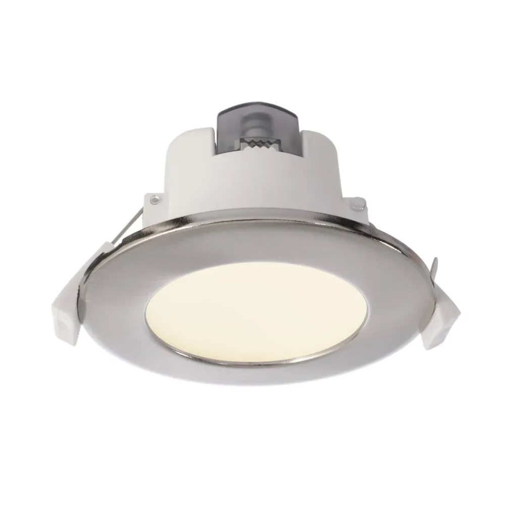 Deko-Light Indbygget loftlampe med LED Acrux, Ø 10 cm, sølvfarvet mat, CCT