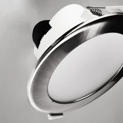 Deko-Light Indbygget loftlampe med LED Acrux, Ø 10 cm, sølvfarvet mat, CCT