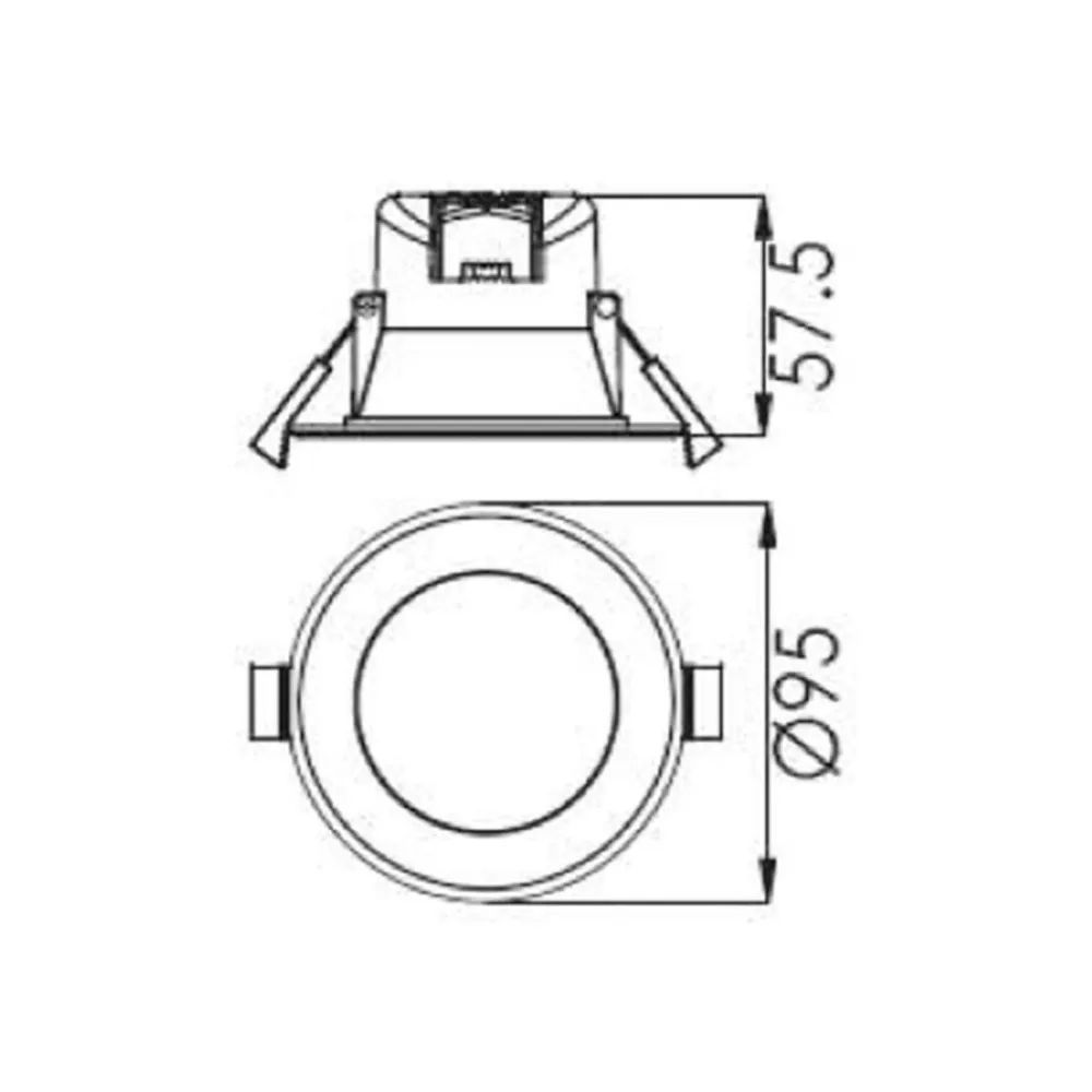 Deko-Light Indbygget loftlampe med LED Acrux, Ø 10 cm, sølvfarvet mat, CCT