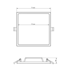 Indbygget loftlampe med LED Alya hvid 18x18cm 2.700 K^Deko-Light Hot