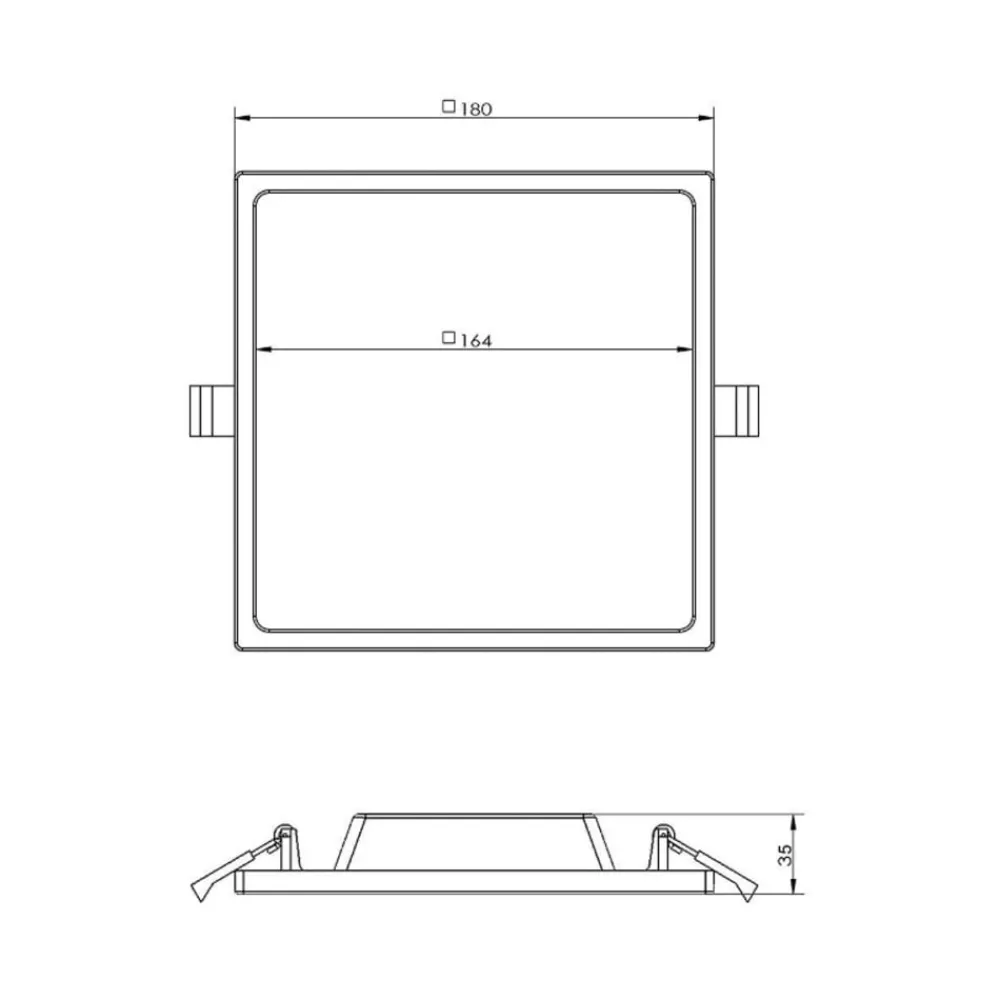 Indbygget loftlampe med LED Alya hvid 18x18cm 2.700 K^Deko-Light Hot