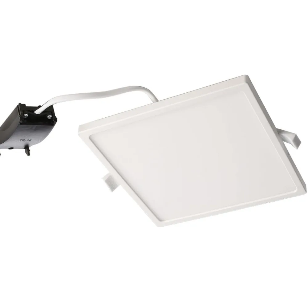 Indbygget loftlampe med LED Alya hvid 18x18cm 2.700 K^Deko-Light Hot