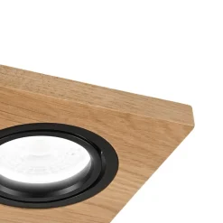 Indbygget loftslampe Tobby, 10 x 10 cm, 3-sæt Egetræ GU10^Lamkur Lighting Sale