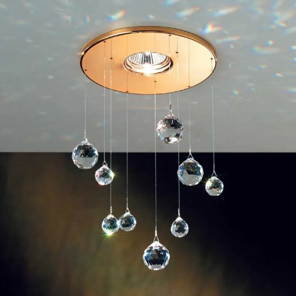 Indbygningslampe Feng Shui, Swarovski, guld^ORION