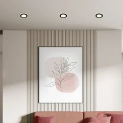 Briloner Indbygningslampe Gima, sort, 3.000 K, sæt med 3 stk