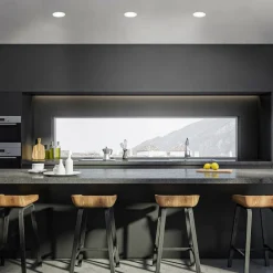 Indbygningslampe Jeft, Ø 9 cm, hvid, sæt med 3, tænd/sluk, fast^Briloner Discount