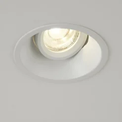 Indbygningslampe Slim Trim, hvid, Ø 9,4 cm, IP20, aluminium, GU10^Searchlight Discount