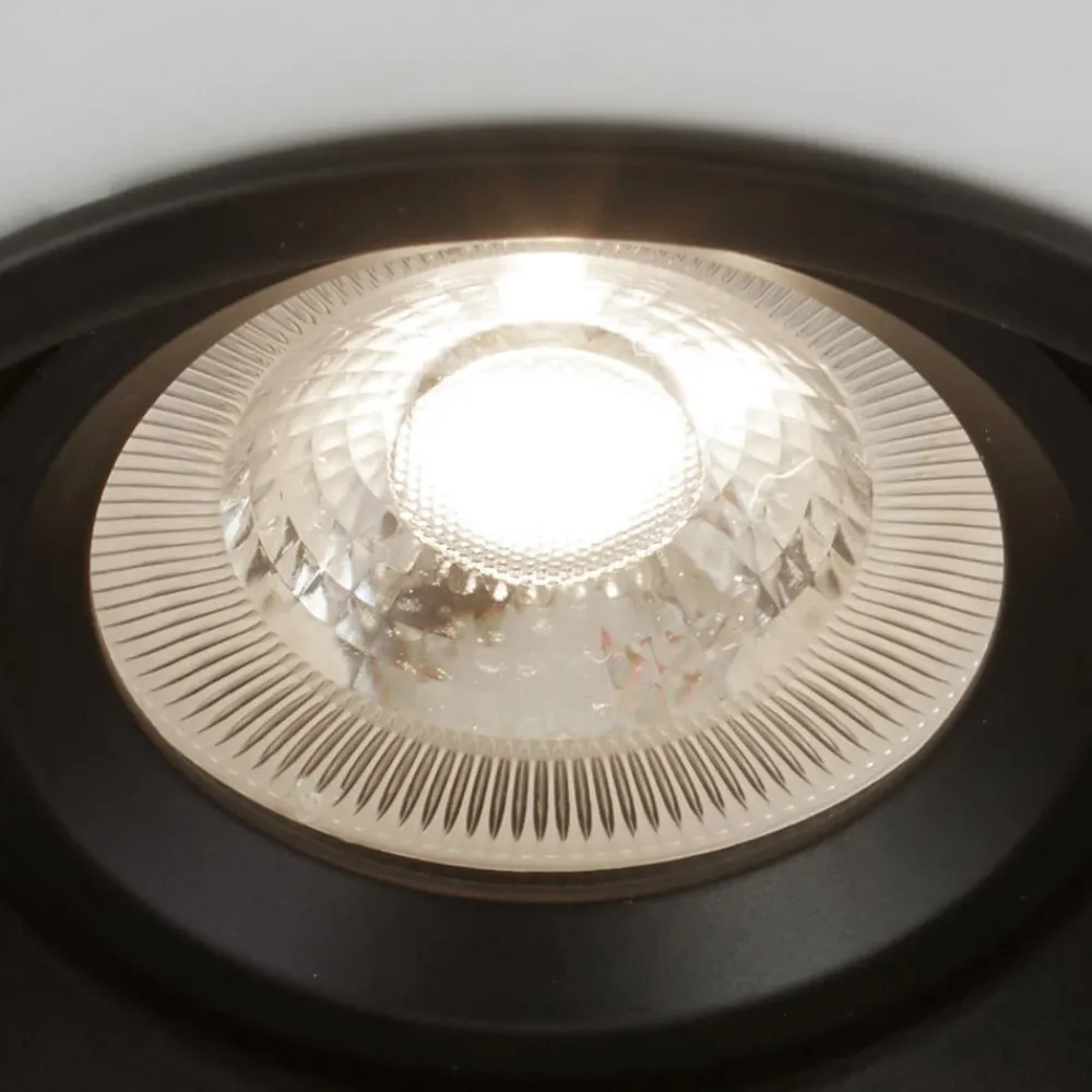 Indbygningslampe Slim Trim, sort, Ø 9,4 cm, IP20, aluminium, GU10^Searchlight Sale