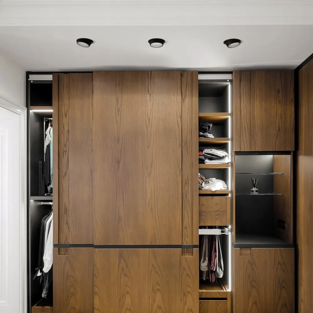 TECNICO by Sforzin Indbygningsspots>Indbygningsspot Lelanto, sort, gips, Ø 10 cm, GU10