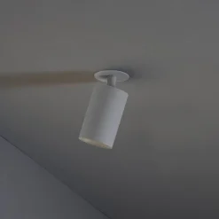 FARO BARCELONA Indbygningsspot Stan, hvid, aluminium, Ø 6 cm