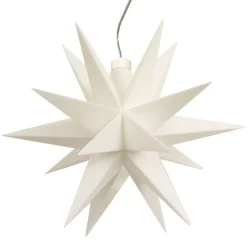 Indendørs dekostjerne 18 takker, Ø 12 cm, hvid^STERNTALER