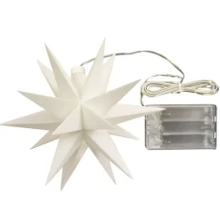 Indendørs dekostjerne 18 takker, Ø 12 cm, hvid^STERNTALER