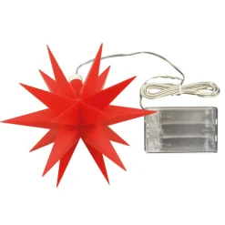 STERNTALER Indendørs dekostjerne 18 takker, Ø 12 cm, rød