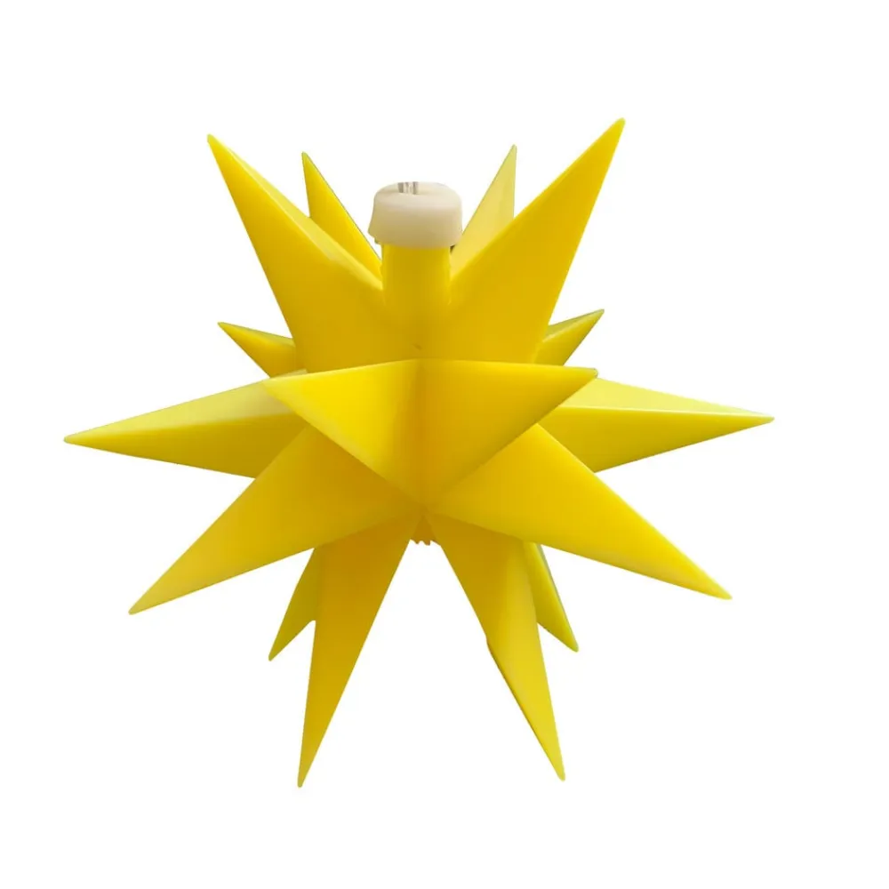 Deco Trend Indendørs LED-stjerne, 18 takker, Ø 12 cm, gul