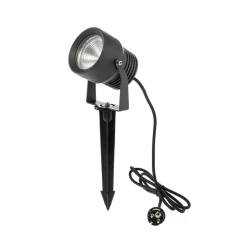 Irina udendørs LED-spot, jordspyd, stik, grå, metal^Lucande Clearance