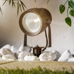 Irina udendørs LED-spot, sæt med 3, jordspyd, stik, grå^Lucande Sale