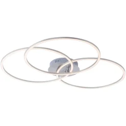 JUST LIGHT. GmbH Loftlamper>Ivanka LED-loftlampe, 3 ringe, stål