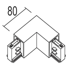 90° hjørnejord indvendigt til LKM quadro, sort^Ivela Sale