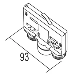 Ivela Skinnesystem>Adapter, 3-faset, 220-240 V, 10 kg, hvid