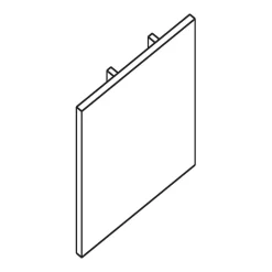 Ivela Skinnesystem>endekappe til LKM quadro, hvid