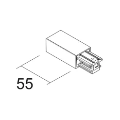 indgang venstre SQUARE 48 V, hvid, plast^Ivela
