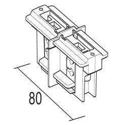 Ivela Skinnesystem>langsgående stik 3-kredsløbsspor LKM, sort