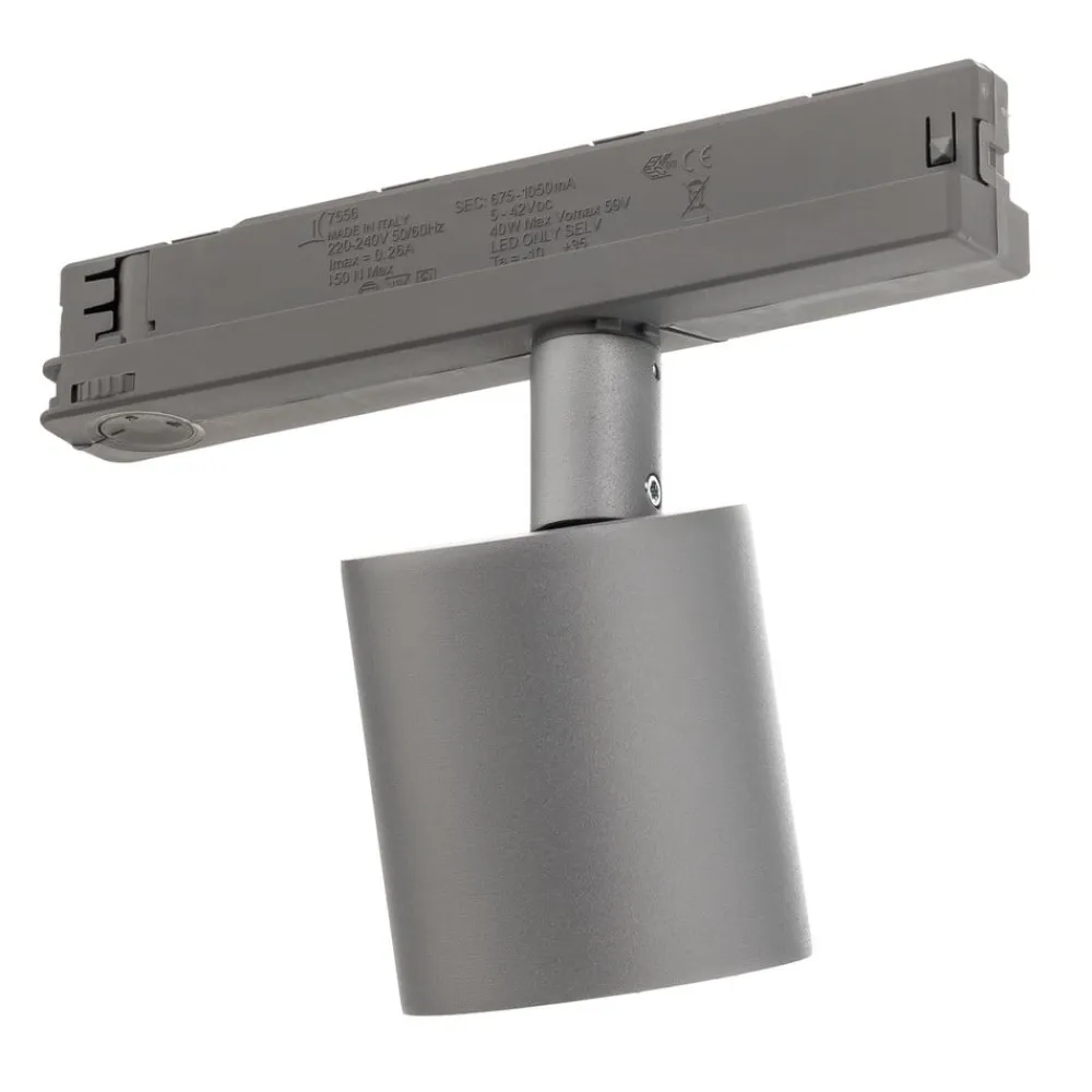 Ivela Skinnesystem>LED-skinnespot Perfetto Puro, 3-faset sølv 930