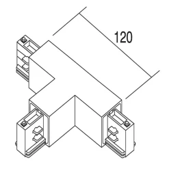 Ivela T-stik jord højre, sort